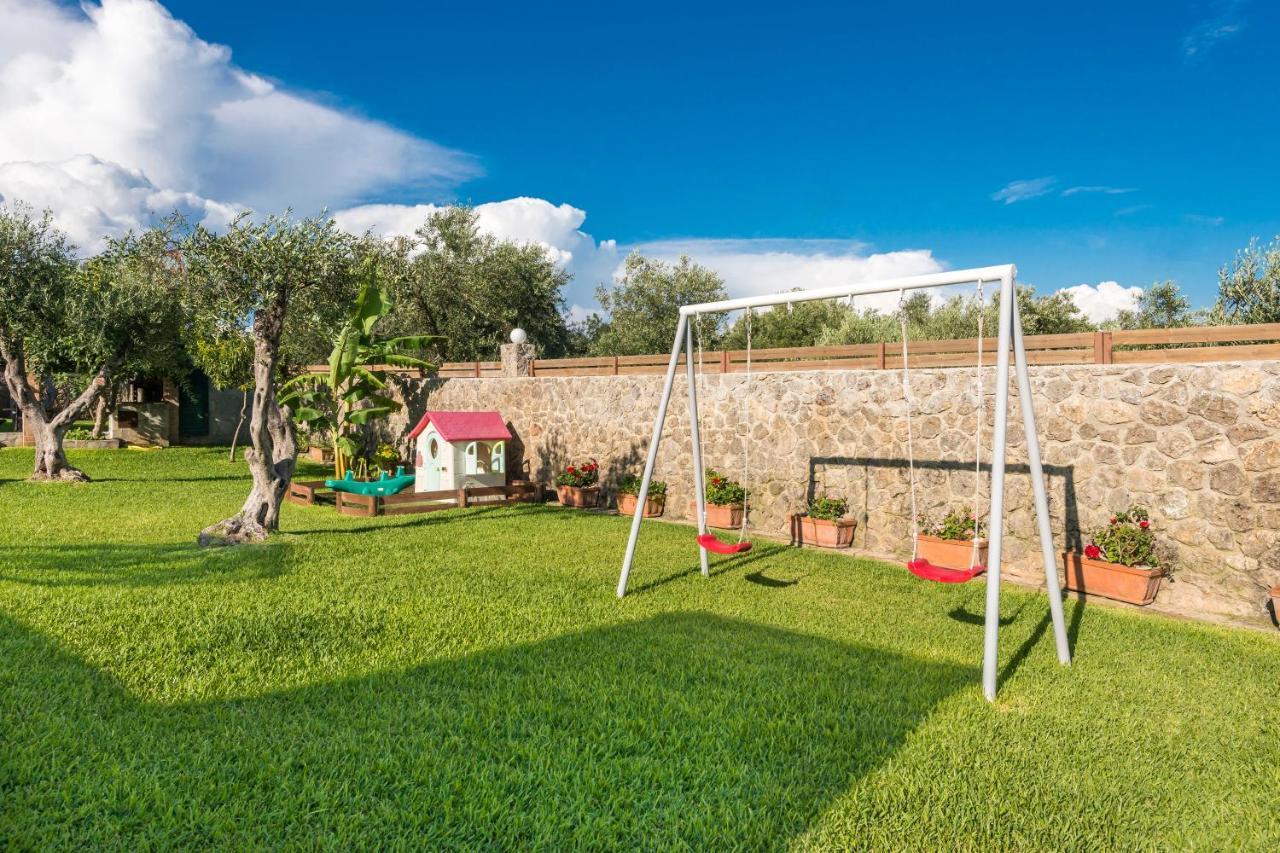 Villa Maxim With Private Pool & Tennis Court Halikounas Exterior photo