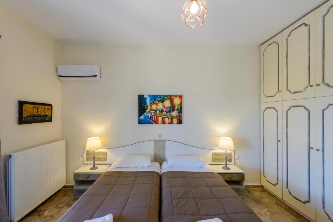 Villa Maxim With Private Pool & Tennis Court Halikounas Exterior photo