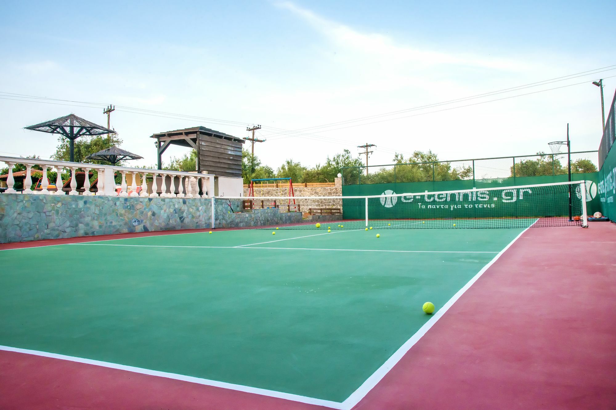 Villa Maxim With Private Pool & Tennis Court Halikounas Exterior photo