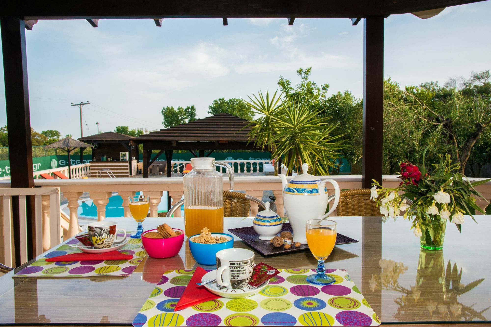 Villa Maxim With Private Pool & Tennis Court Halikounas Exterior photo